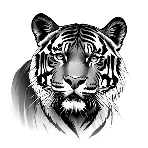 face of a bengal tiger tattoo design idea
