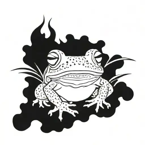 a toad tattoo design idea