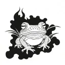 a toad tattoo design idea