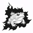 a toad tattoo design idea