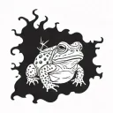 a toad tattoo design idea
