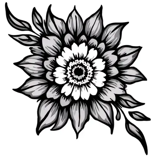 a flower mandala for the elbow tattoo design idea