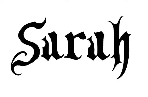 "Sarah" tattoo design idea