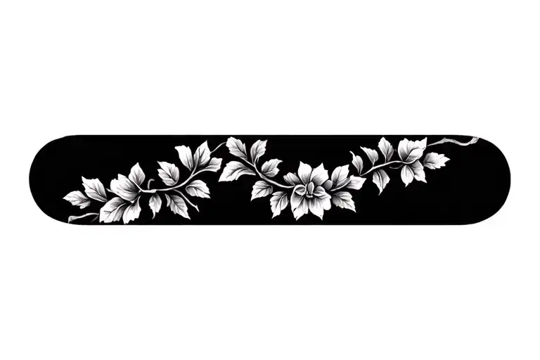 jasmin flower ivy vine wrapping tattoo design idea