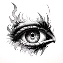 eye of sauron tattoo design idea