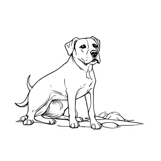 memory idea involving a dog and a dad died tattoo design idea