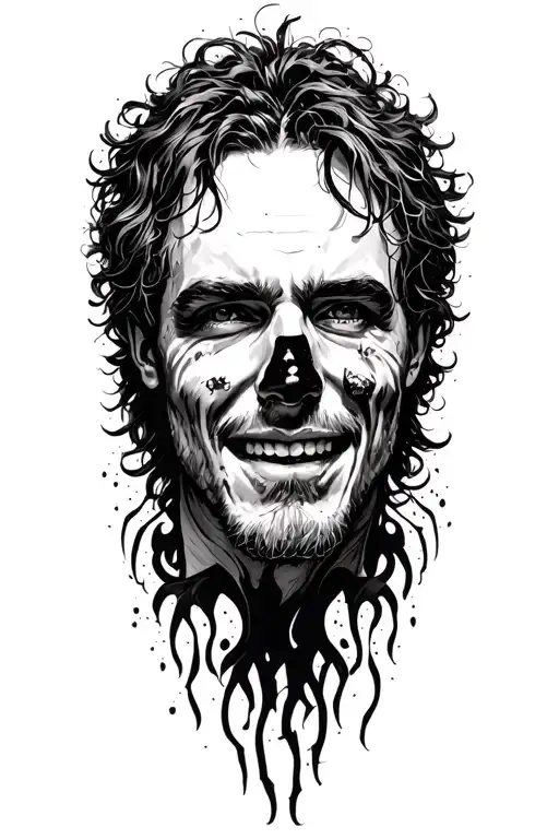 visual depiction of the song black by Pearl jam tattoo design idea