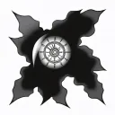 time clock with human eye tattoo design idea