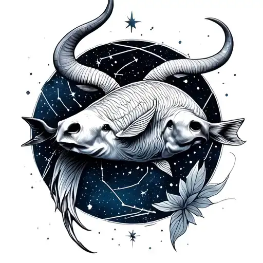tattoo with constellationsfor taurus, pisces, and Gemini tattoo design idea