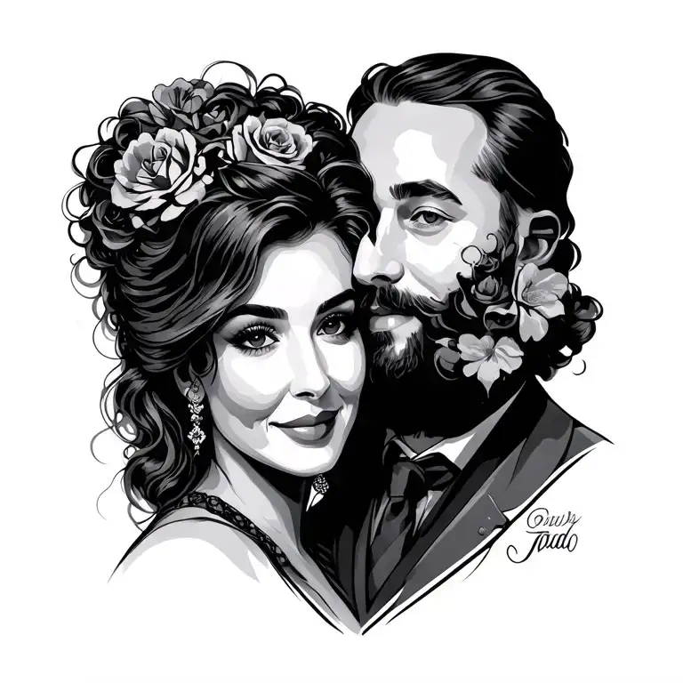 mom and dad tattoo design idea