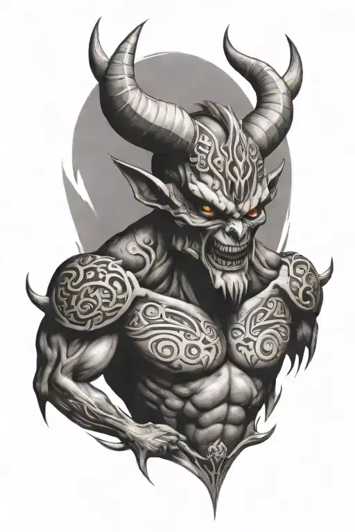 demon tattoo design idea