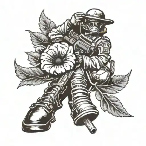 remember the fallen soldier tattoo design idea
