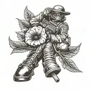 remember the fallen soldier tattoo design idea