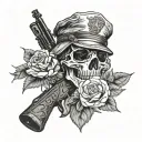 remember the fallen soldier tattoo design idea