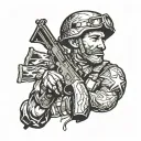 remember the fallen soldier tattoo design idea