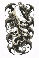 cartoon ghost tattoo design idea