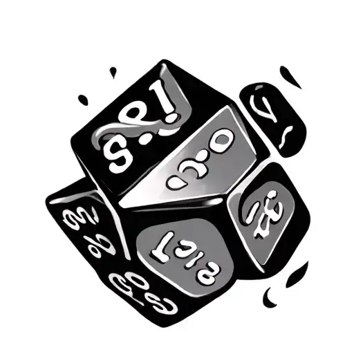 snake eyes dice tattoo design idea