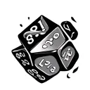 snake eyes dice tattoo design idea