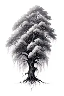 Willow tree tattoo design idea