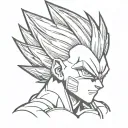 Vegeta facing tattoo design idea