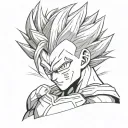 Vegeta facing tattoo design idea