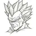Vegeta facing tattoo design idea