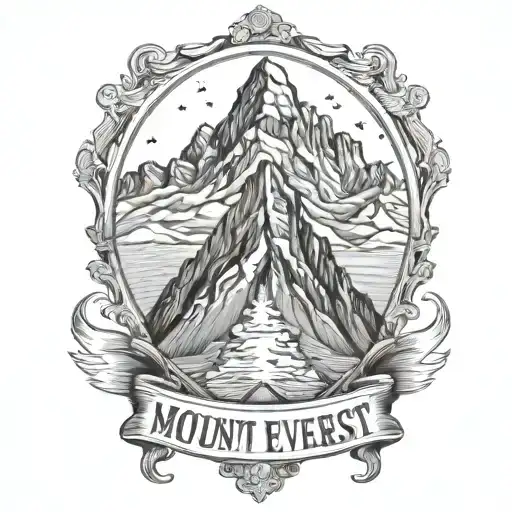 Mount Everest tattoo small on arm with date - 18th Nov'24 and time - 14:00 hrs tattoo design idea