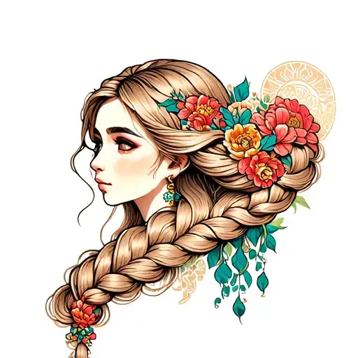 Rapunzel's braid tattoo design idea