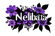 "Nefelibata" wild flowers and purple anemone flowers around, minimalist fairy tattoo design idea