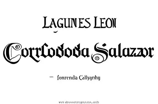 "Lagunes Leon Cordoba Salazar" tattoo design idea