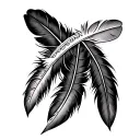 American Indian Feather tattoo design idea
