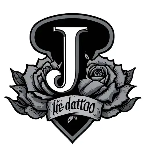 Hidden J tattoo design idea