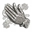 praying hands tattoo design idea