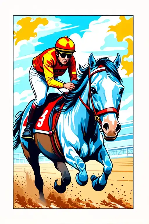 horse racing side by side tattoo design idea