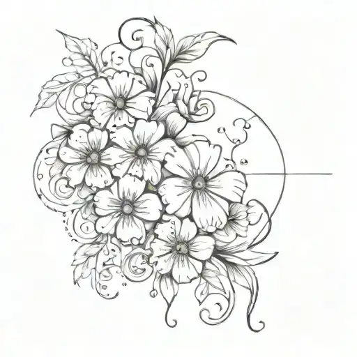 A tattoo on the wrist with vines, flowers, 888, and a semicolon  tattoo design idea