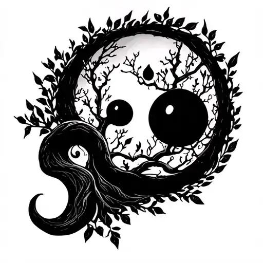 Poison tree and Semicolon tattoo design idea