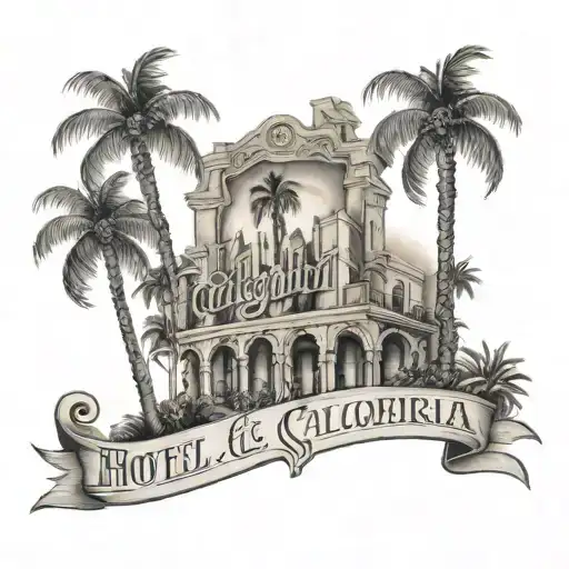 hotel california tattoo design idea