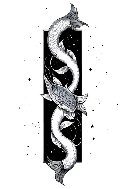pisces and Sagittarius tattoo design idea