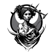 gemini, Sagittarius, athlete, angle, theatre inspired tattoo tattoo design idea