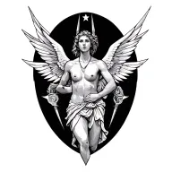 gemini, Sagittarius, athlete, angle, theatre inspired tattoo tattoo design idea