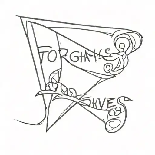 The word Forgiveness tattoo design idea