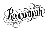 "Roquayyah " "RM " Scroll with mothers name tattoo tattoo design idea