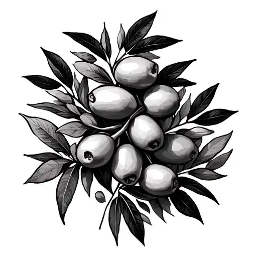 olive vines fill gaps tattoo design idea