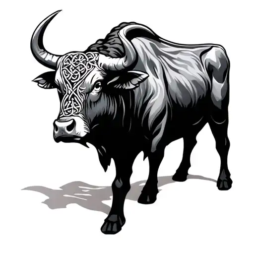 Celtic Bull tattoo design idea