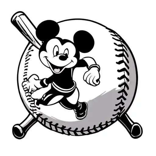 softball Disney tattoo design idea