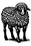 lamb standing side by side tattoo design idea