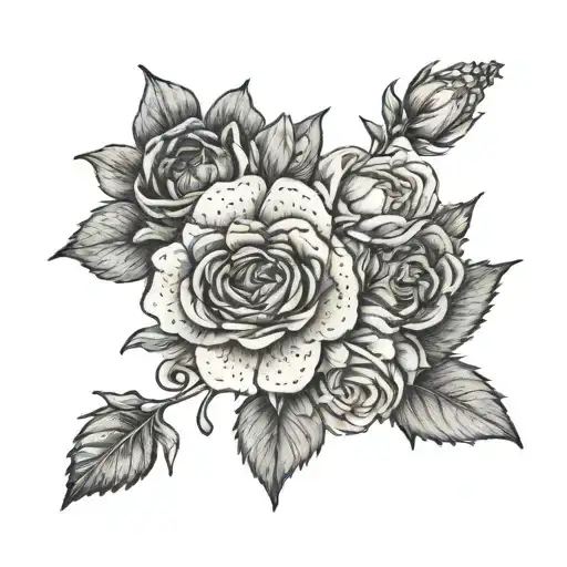 birth flowers july august december february tattoo design idea