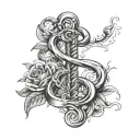 Rod Asclepius tattoo design idea