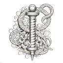 Rod Asclepius tattoo design idea