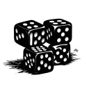 2 Dice classic look with 5 and 5 on each tattoo design idea